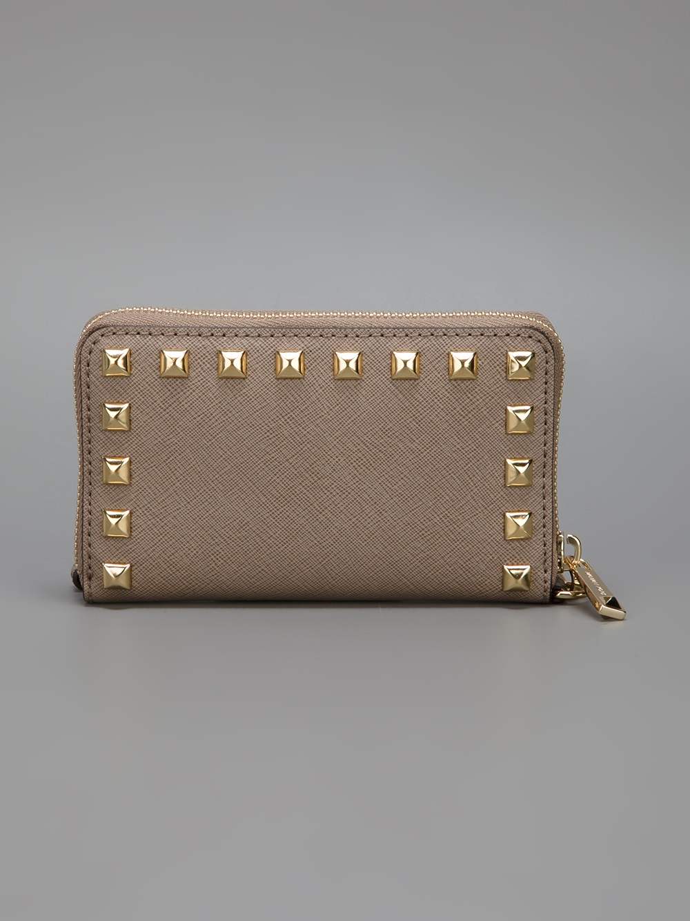 MICHAEL Michael Kors Selma Zip Around Wallet in Gold (Metallic) - Lyst