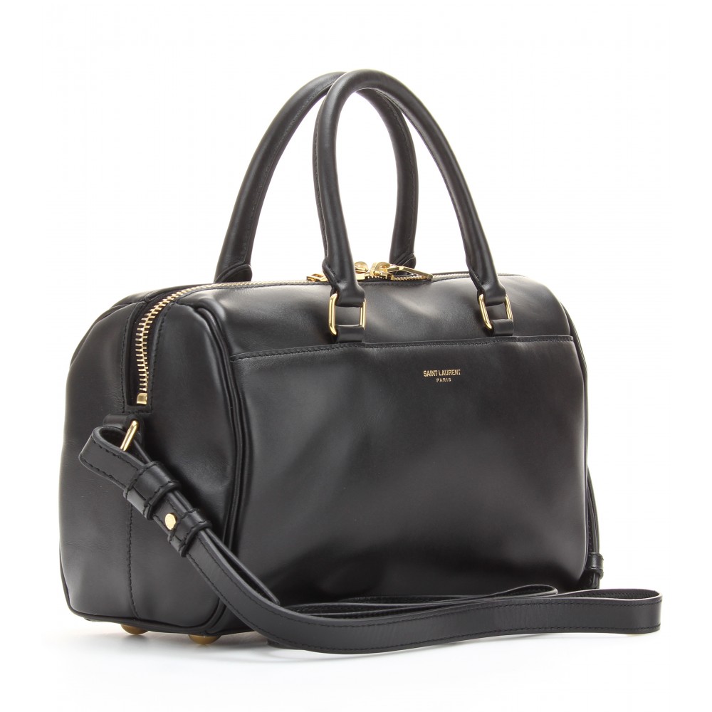 Saint Laurent Duffle 3 Mini Leather Bowling Bag in Nero (Black) - Lyst