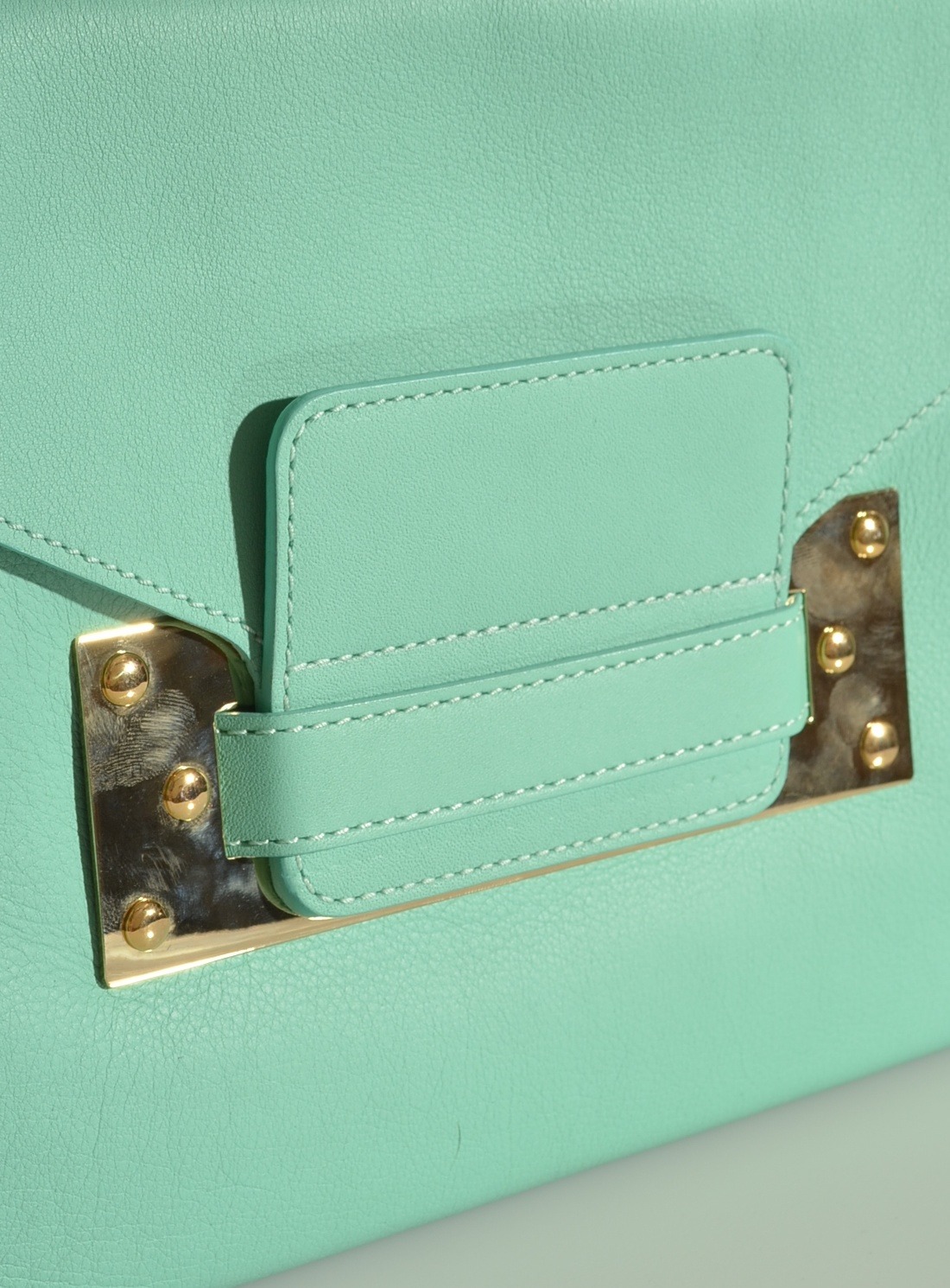Sophie hulme Mini Soft Envelope Clutch Bag in Mint Green By in Green Lyst