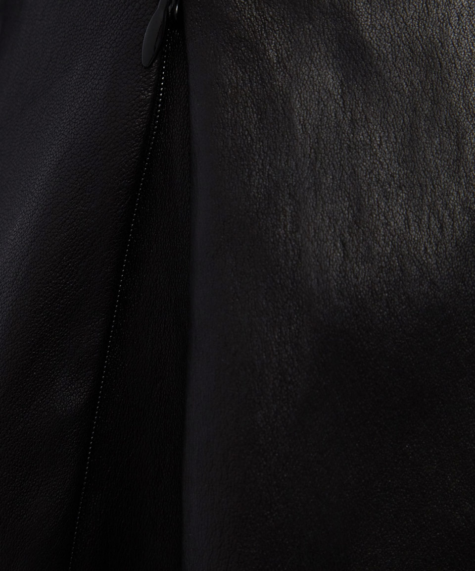 Lyst - The row Black Anasta Leather Peplum Jacket in Black