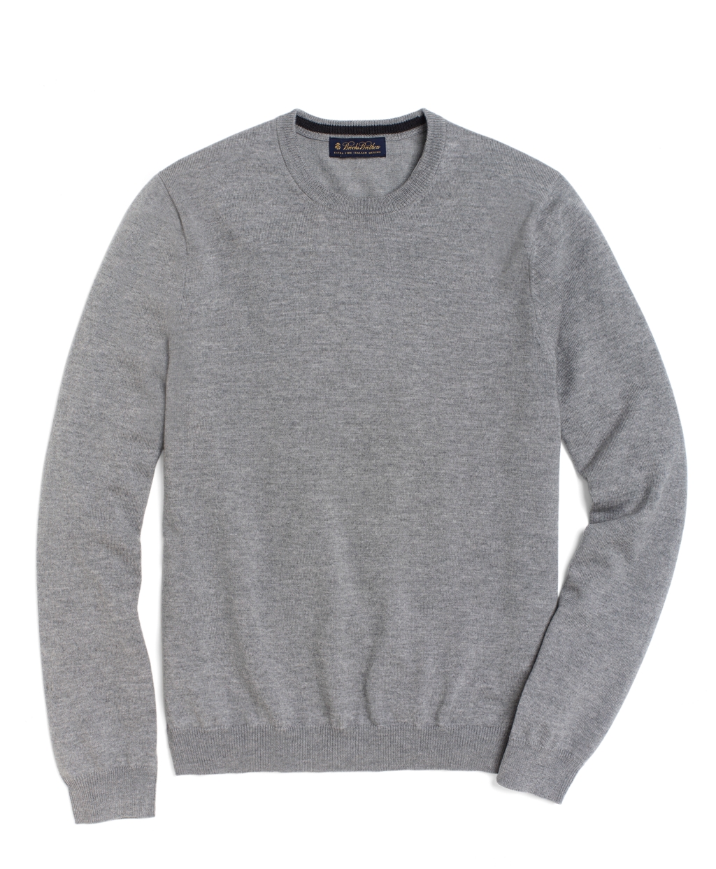 Lyst - Brooks brothers Merino Crew Neck Sweater in Gray for Men