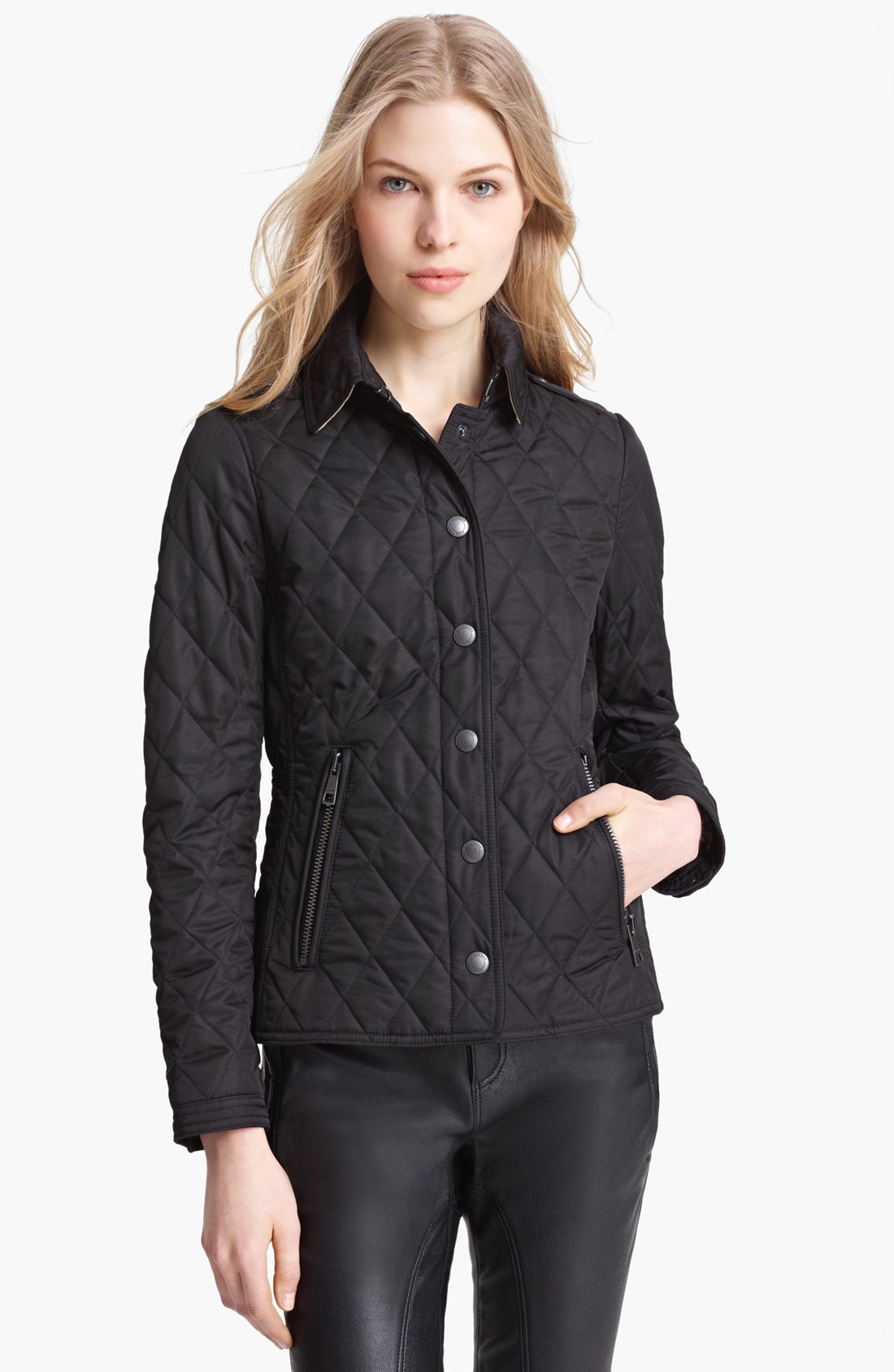 iBurberryi Brit Mordale Quilted iJacketi in Black Lyst iBurberryi Brit Mordale Quilted iJacketi in Black Lyst