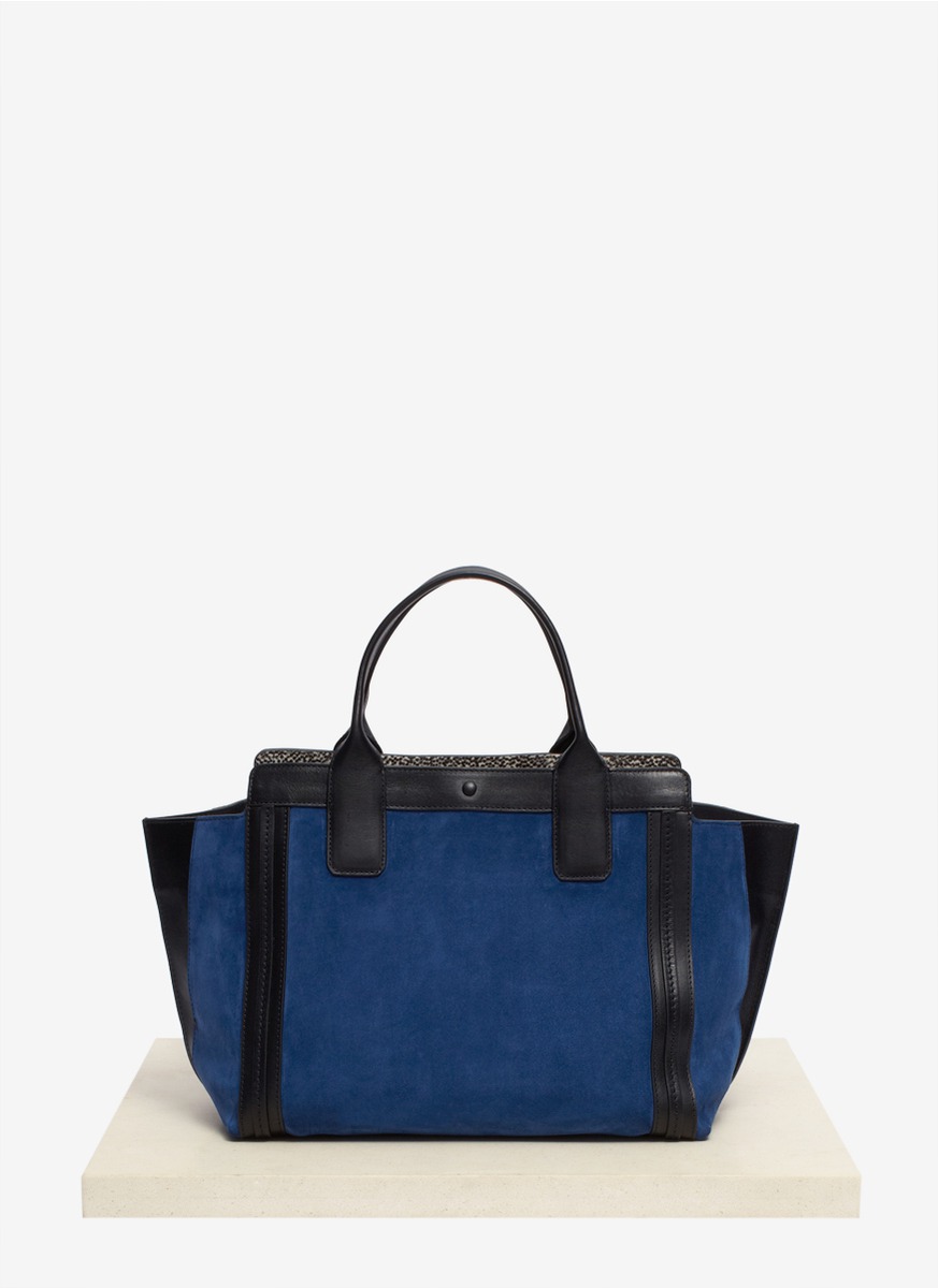 chloe leather bags - Chlo Alison Small Suede Tote in Blue (Blue and Green) | Lyst