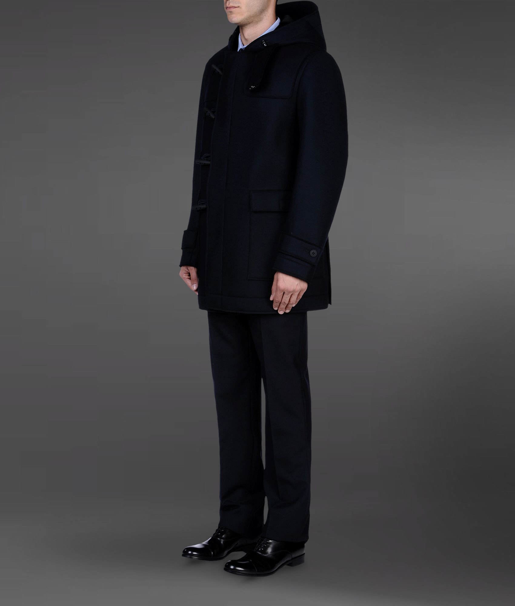 emporio armani black jacquard puffa jacket