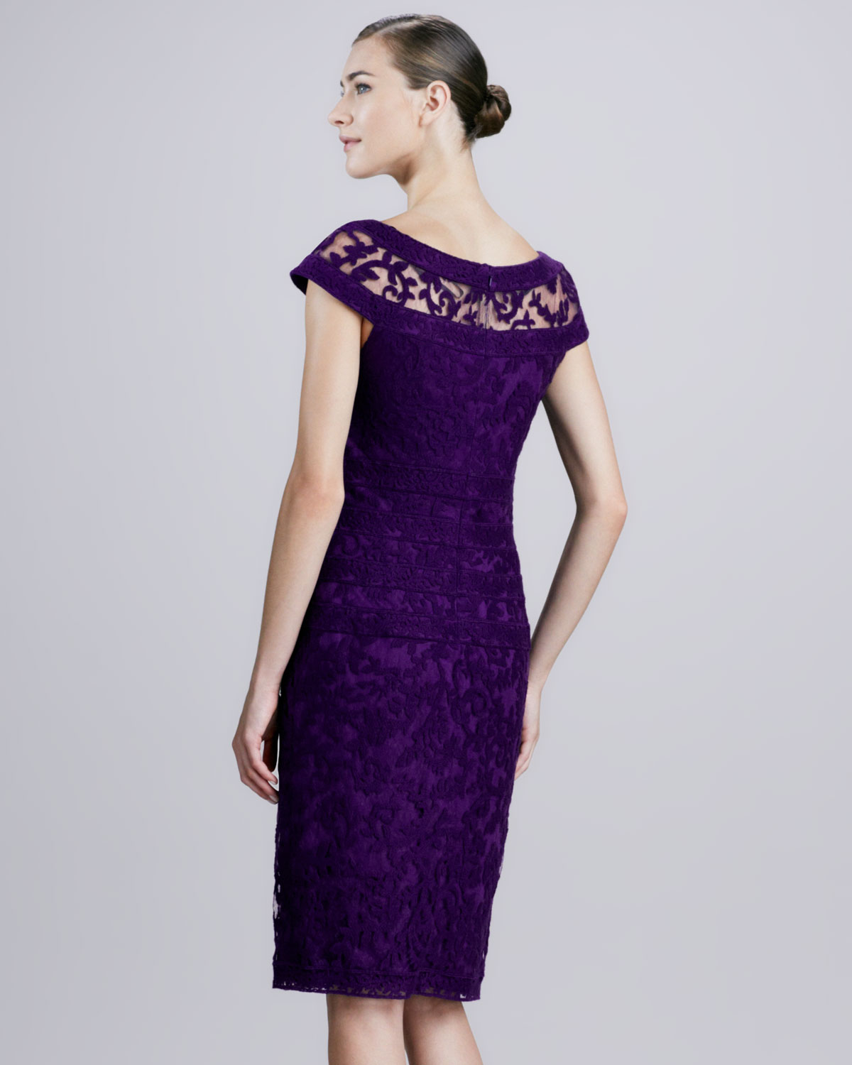 tadashi shoji purple dress