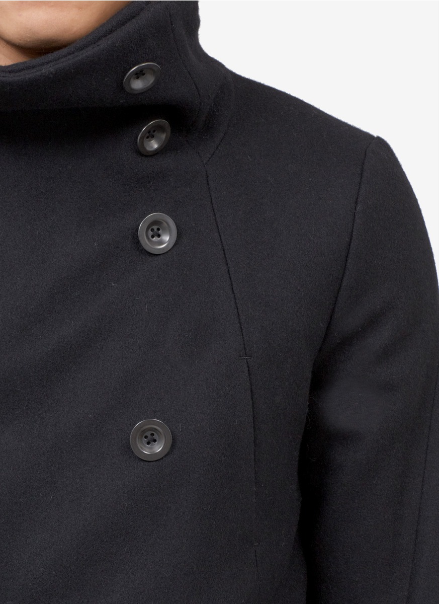 high neck peacoat