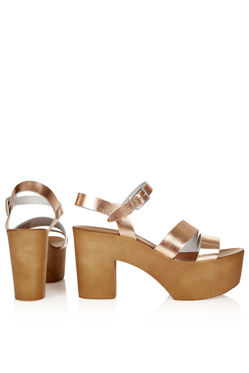 gold two part sandals
