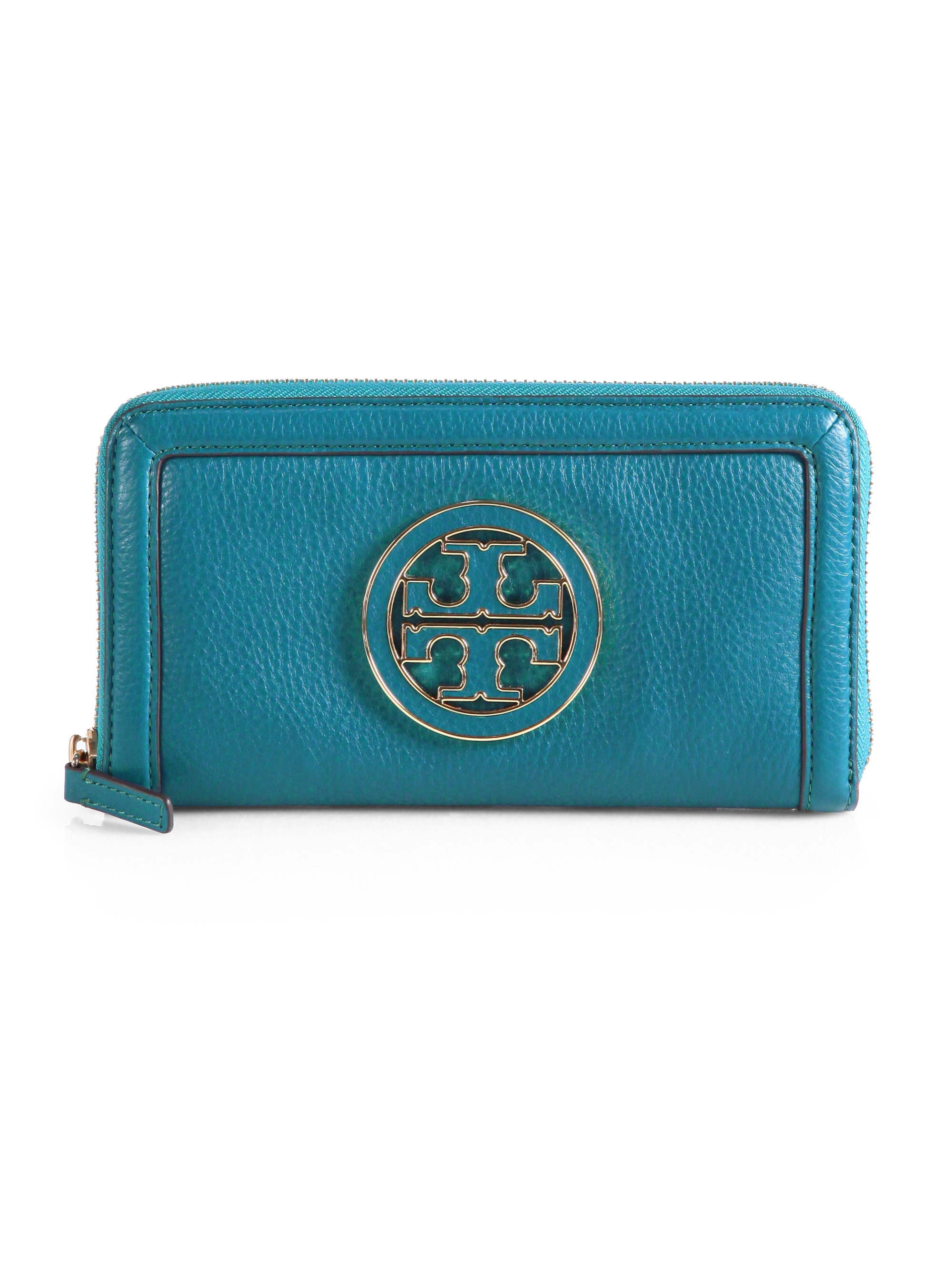 Tory Burch Amanda Continental Ziparound Wallet in Blue Lyst