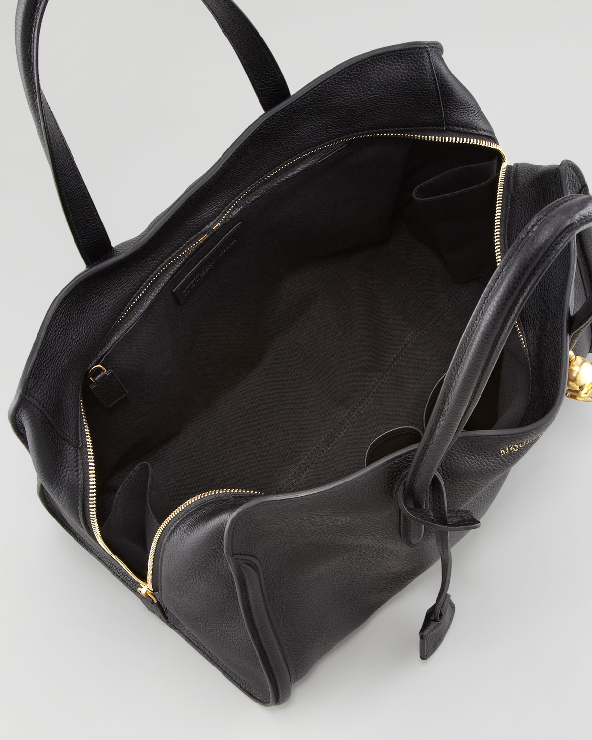 Alexander McQueen New Skull Padlock Ziparound Tote Bag Black Lyst