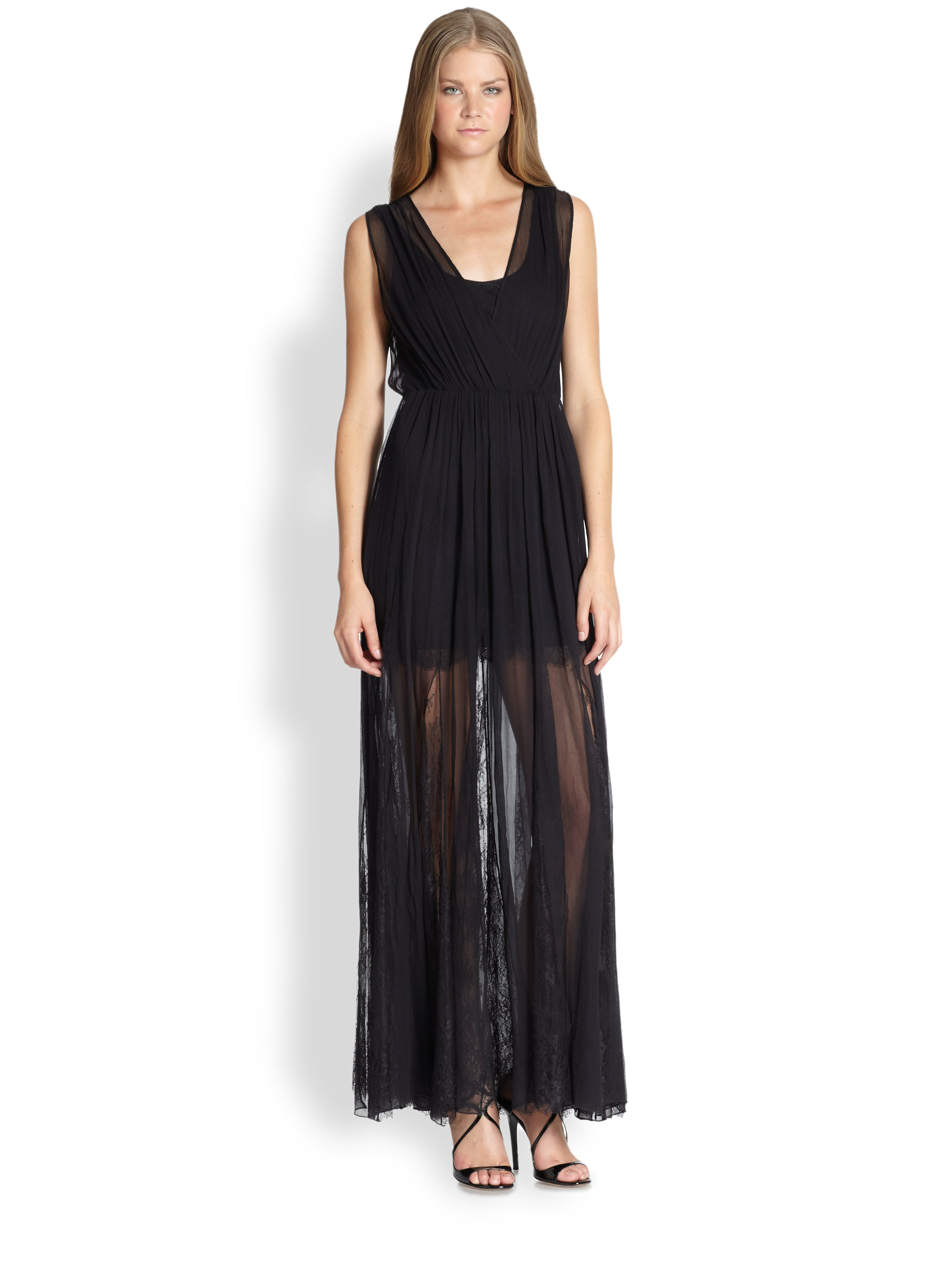 alice and olivia black gown