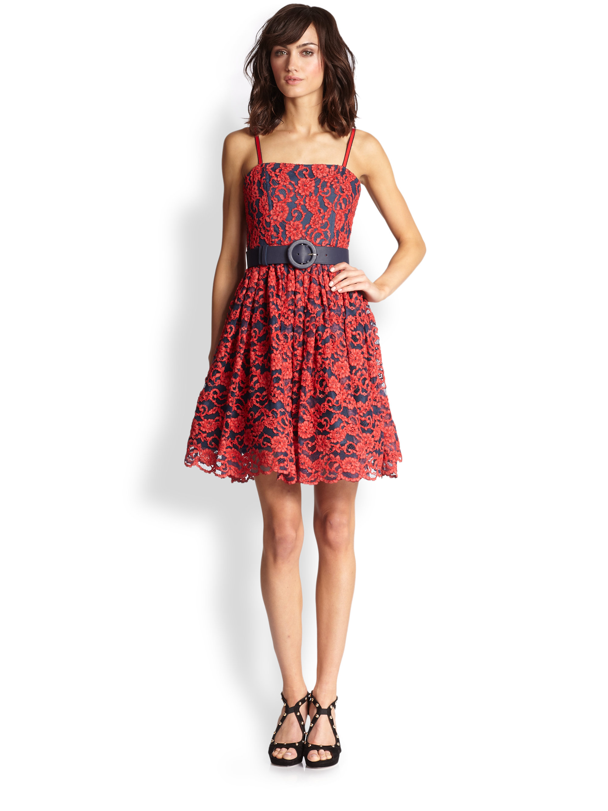 alice and olivia red dress