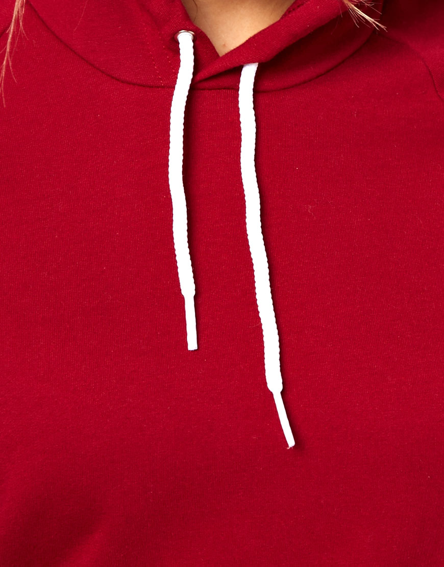 Lyst American Apparel Hoodie Dress in Red