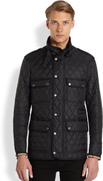 Burberry Brit Russell Quilted Jacket in Black for Men | Lyst