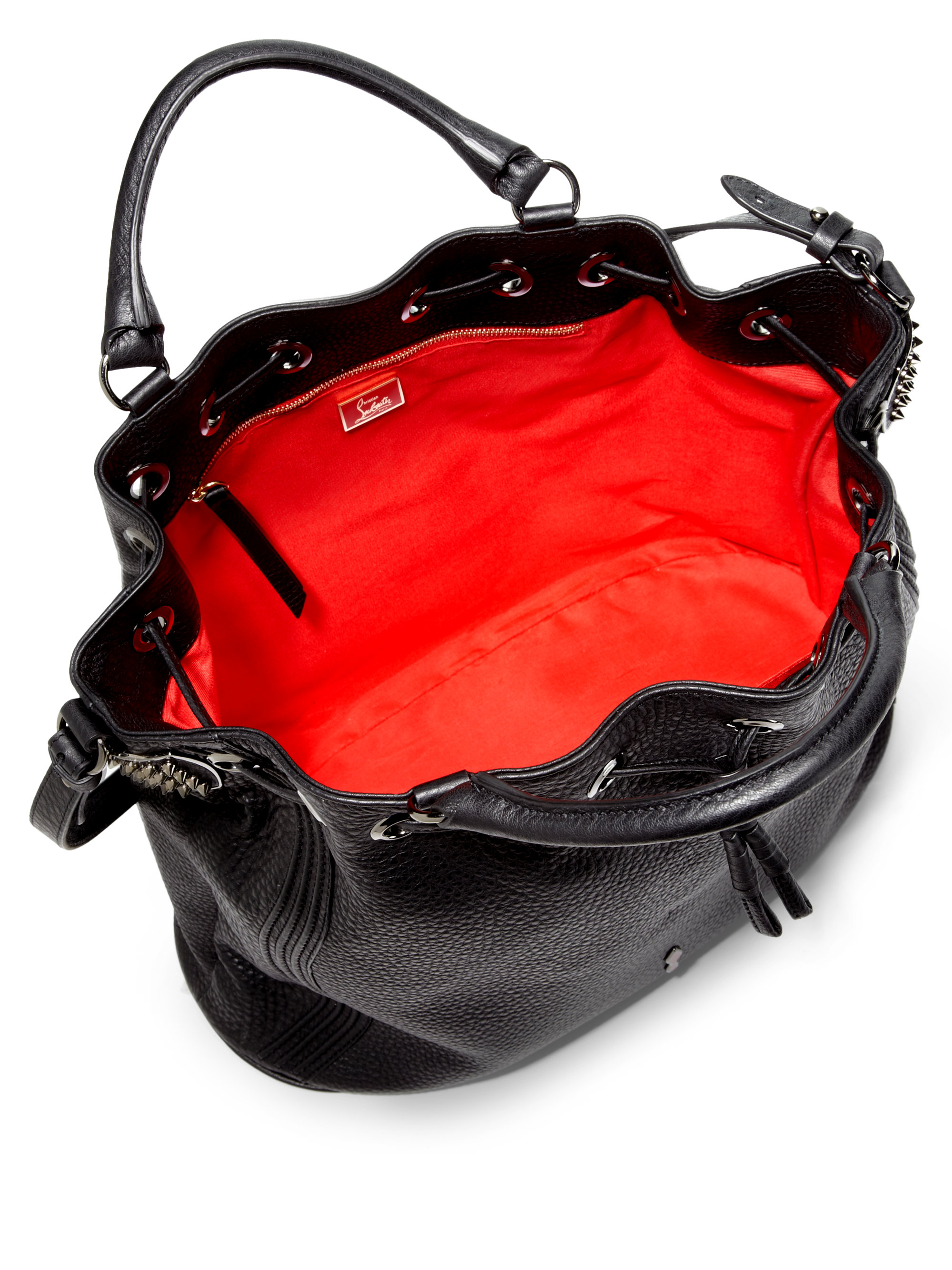 Christian Louboutin Dompteuse Bucket Bag in Black - Lyst