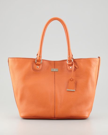 Cole Haan Village Convertible Leather Tote Bag Orange in Orange | Lyst
