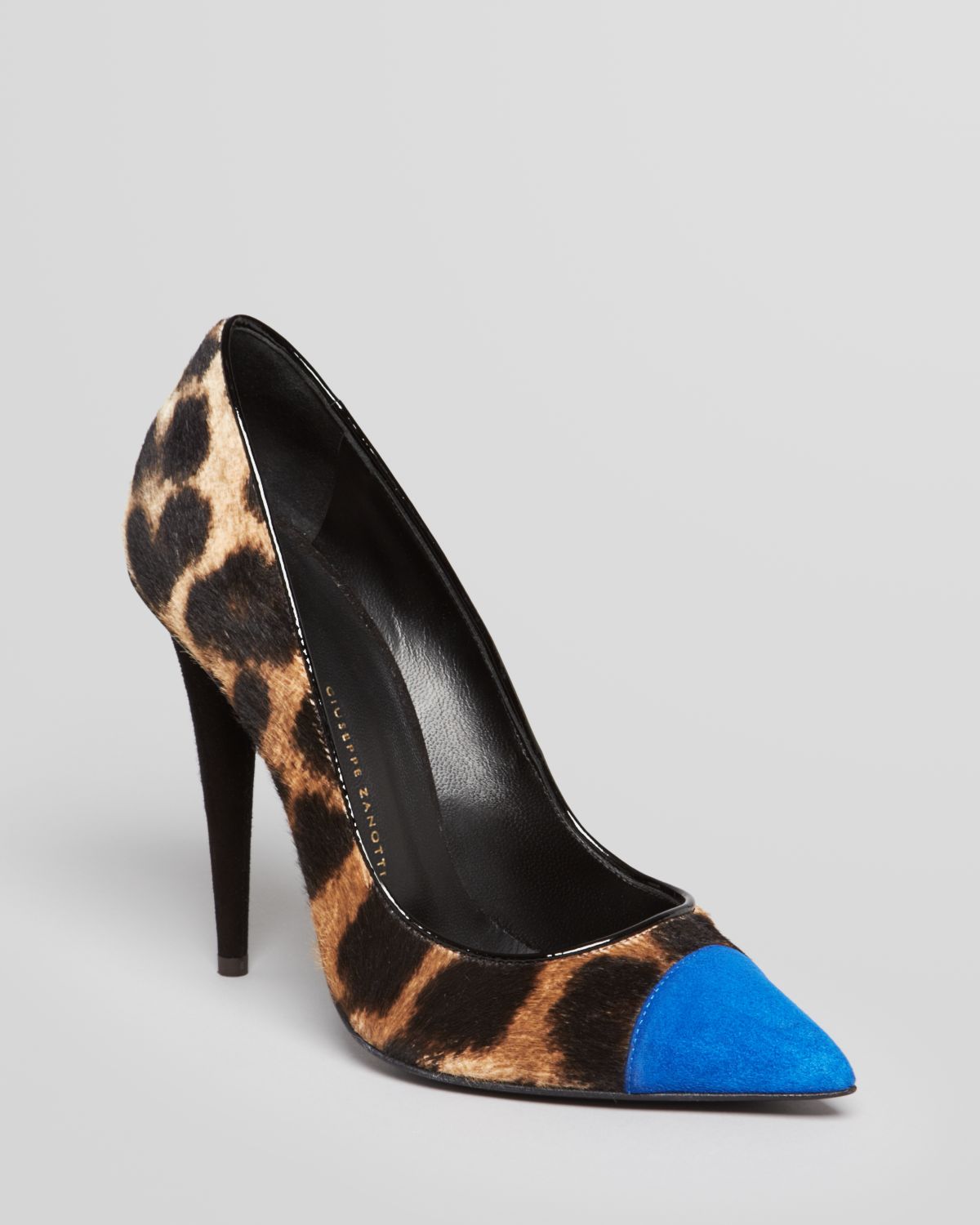blue leopard heels