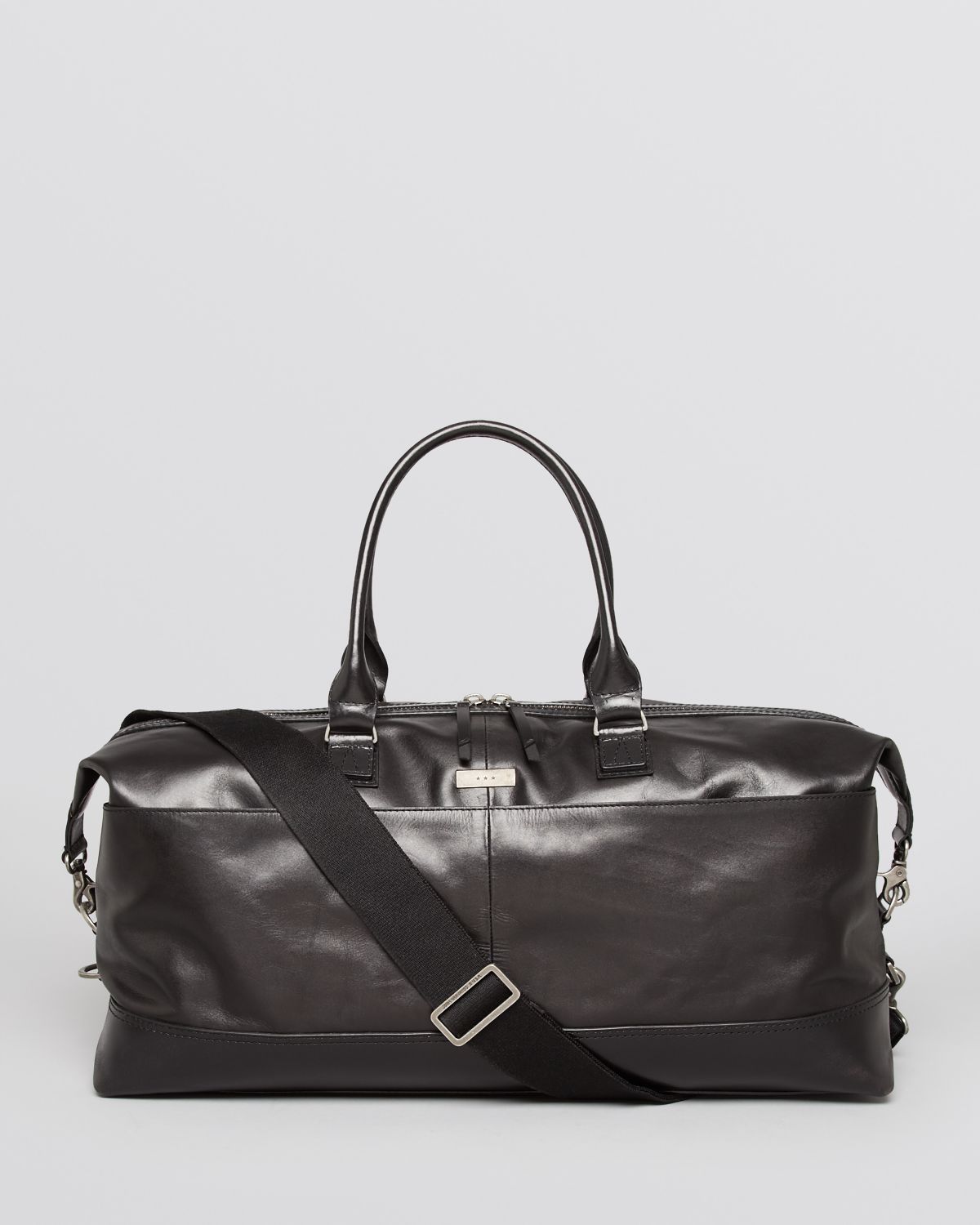 john varvatos leather duffle bag