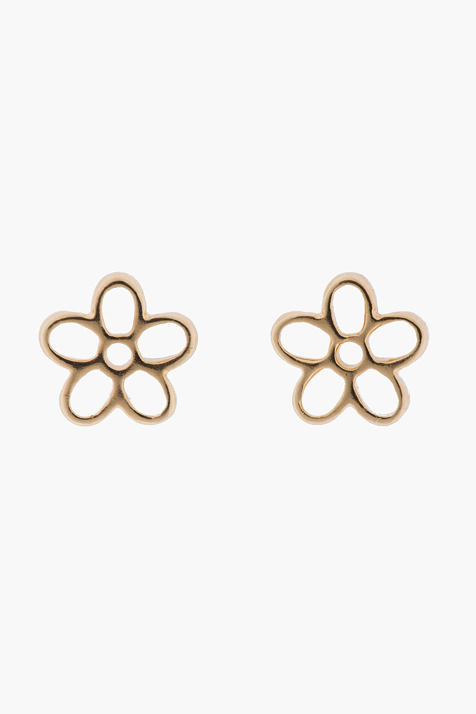 Lyst Marc By Jacobs Gold Cut Out Daisy Stud Earrings In Metallic Gallery