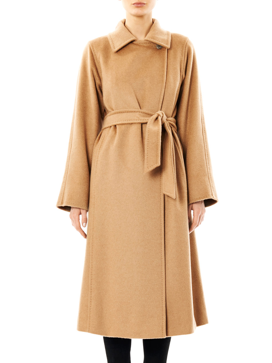 Max Mara Synthetic Manuela Camel-Hair Coat in Brown (Natural) - Lyst