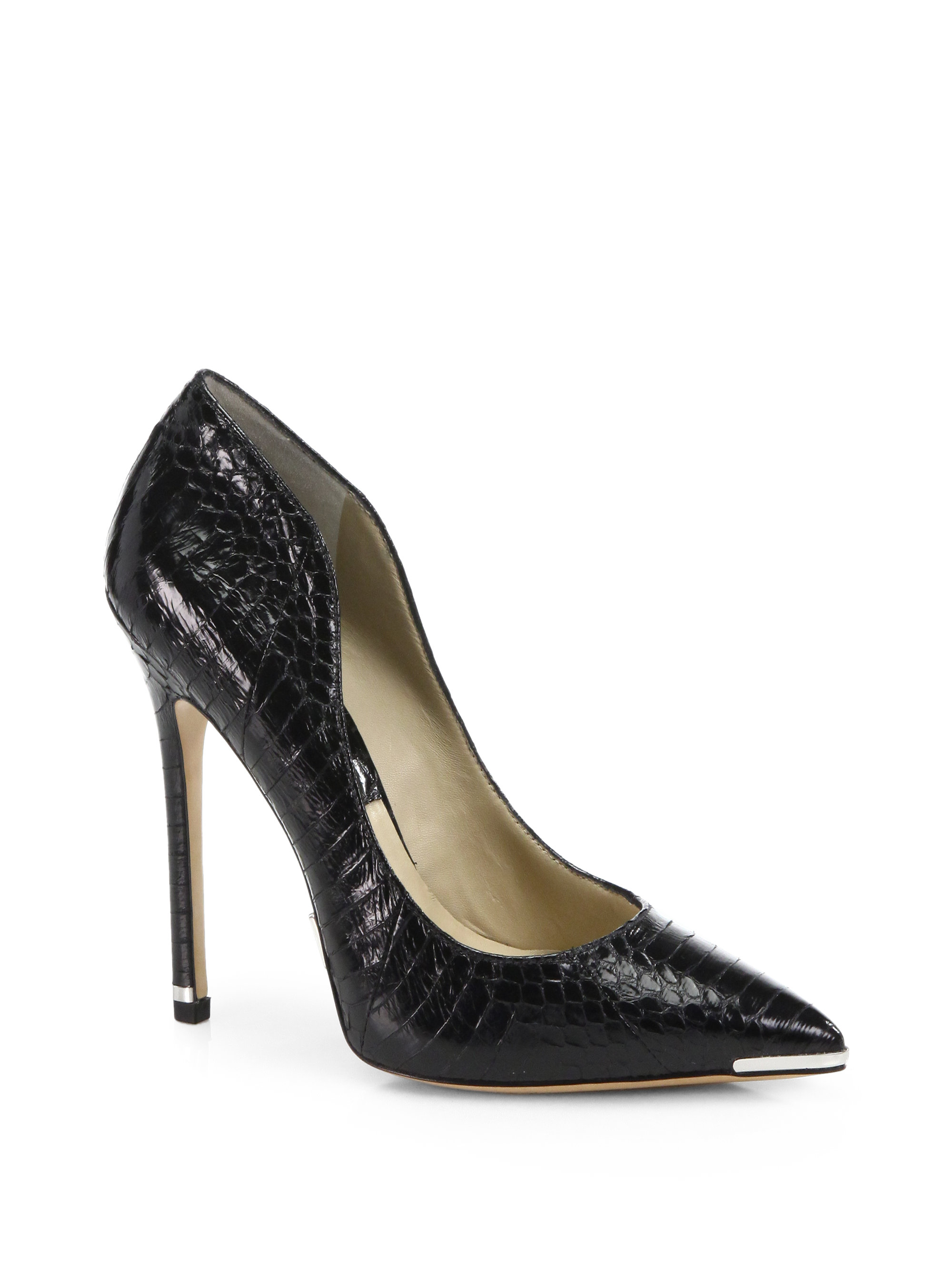 michael kors snakeskin pumps