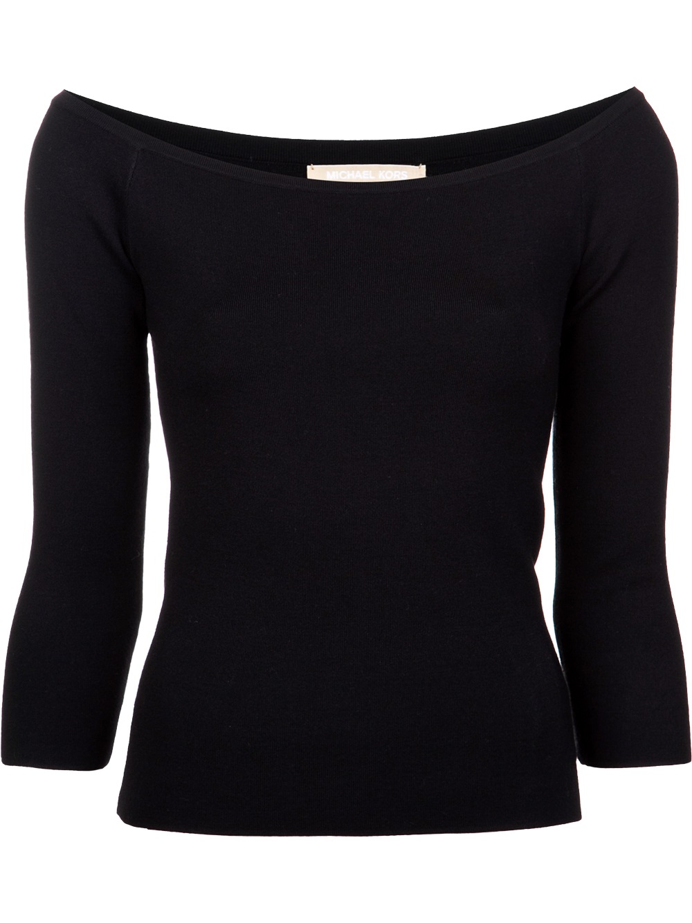 black off the shoulder knit