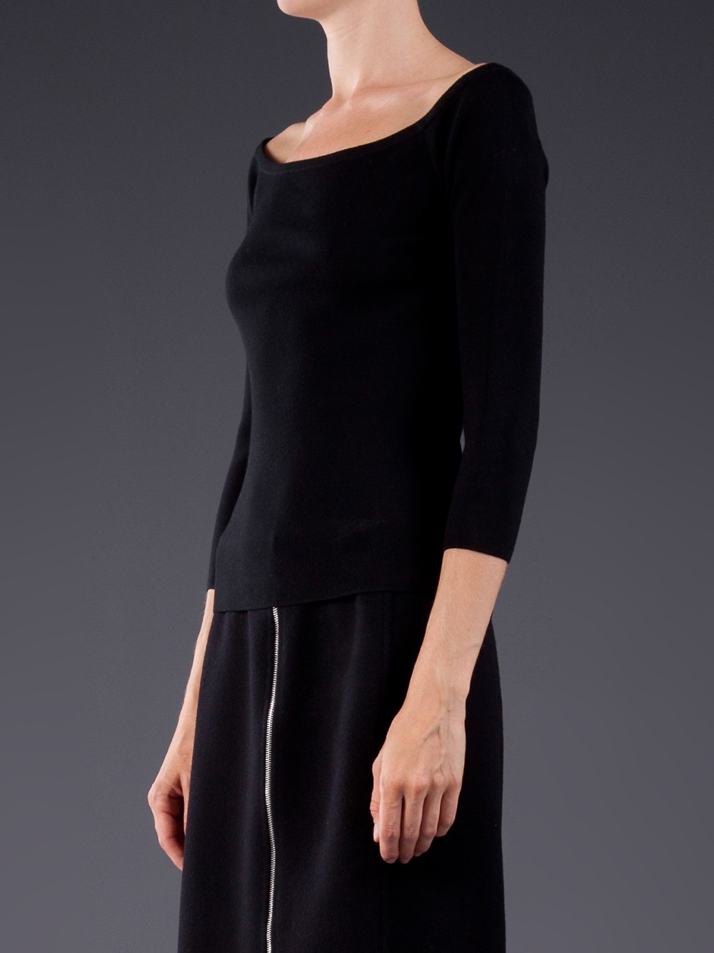 Michael Kors Off Shoulder Knit Top in Black Lyst