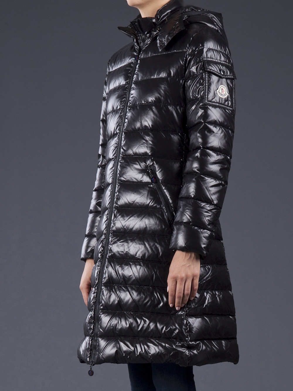 Moncler 'Moka' Padded Coat in Black 