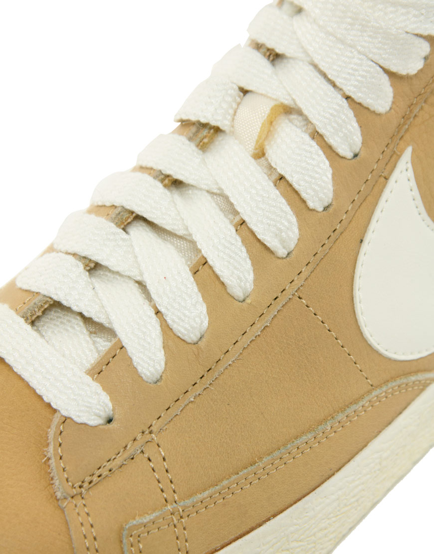 nike blazer mid leather gold high top trainers nike blazer mid leather gold high top trainers