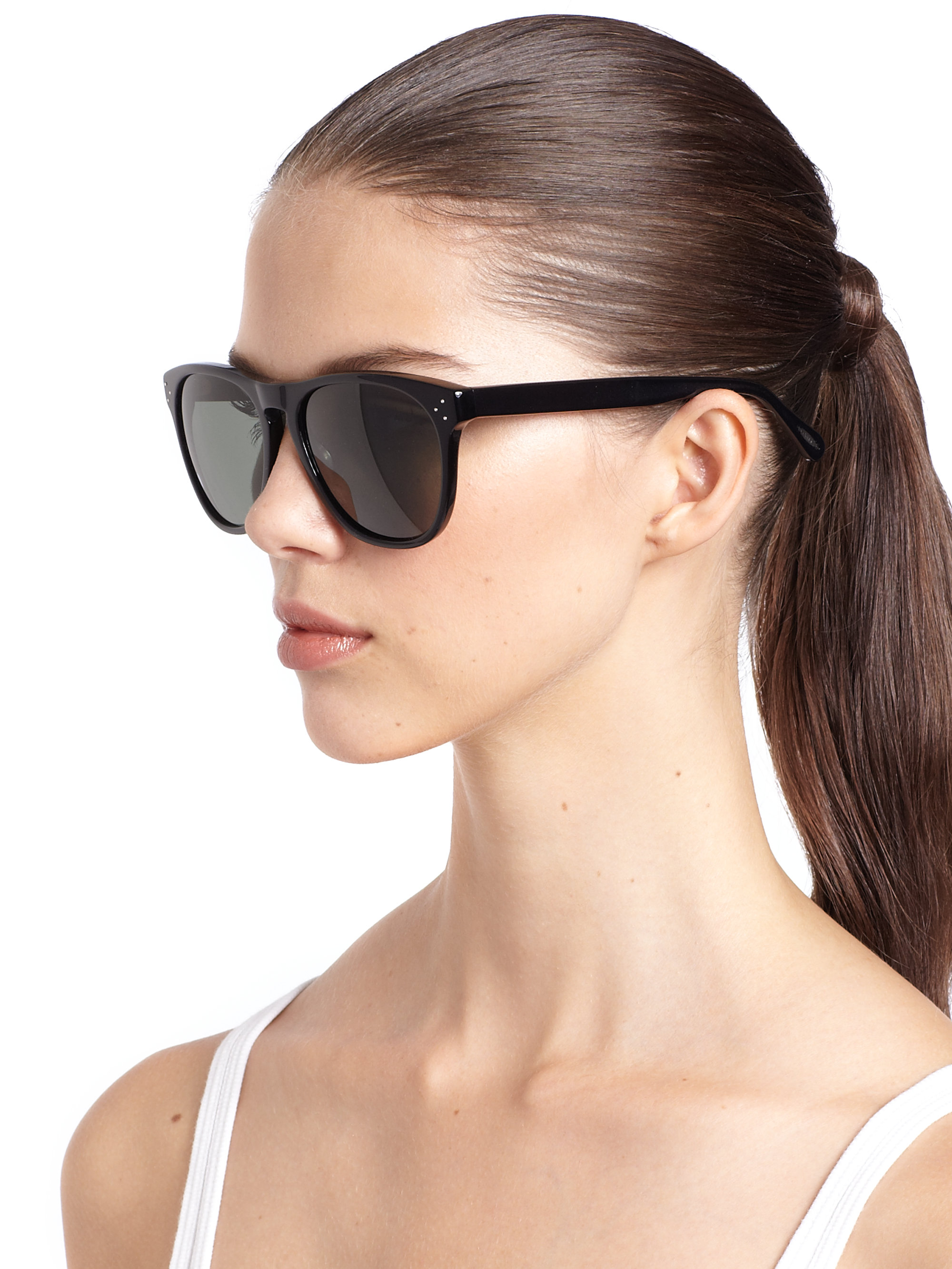 shuttle Leia attribuut Oliver Peoples Daddy B 58mm Square Sunglasses in Black | Lyst