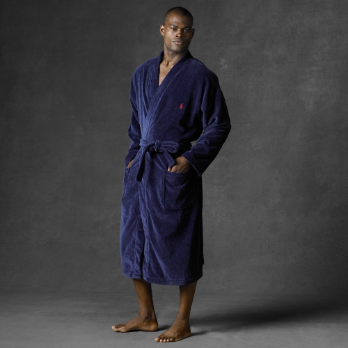 Polo Ralph Lauren Terry Kimono Robe in Blue for Men - Lyst