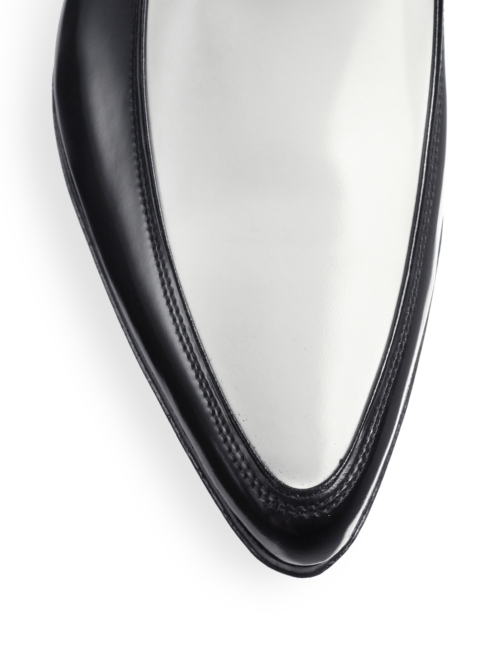 Lyst Prada Bicolor Dress Shoes in Black for Men