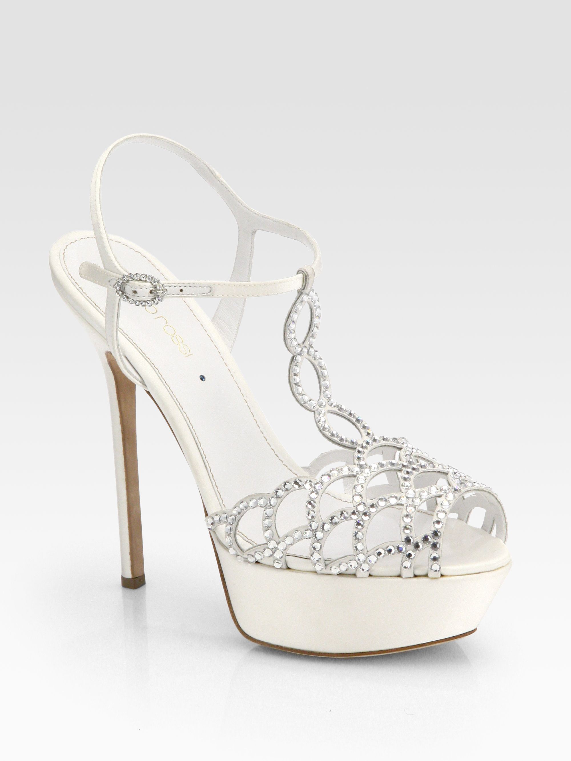 Sergio Rossi White Sandals Flash Sales, UP TO 62% OFF | www 