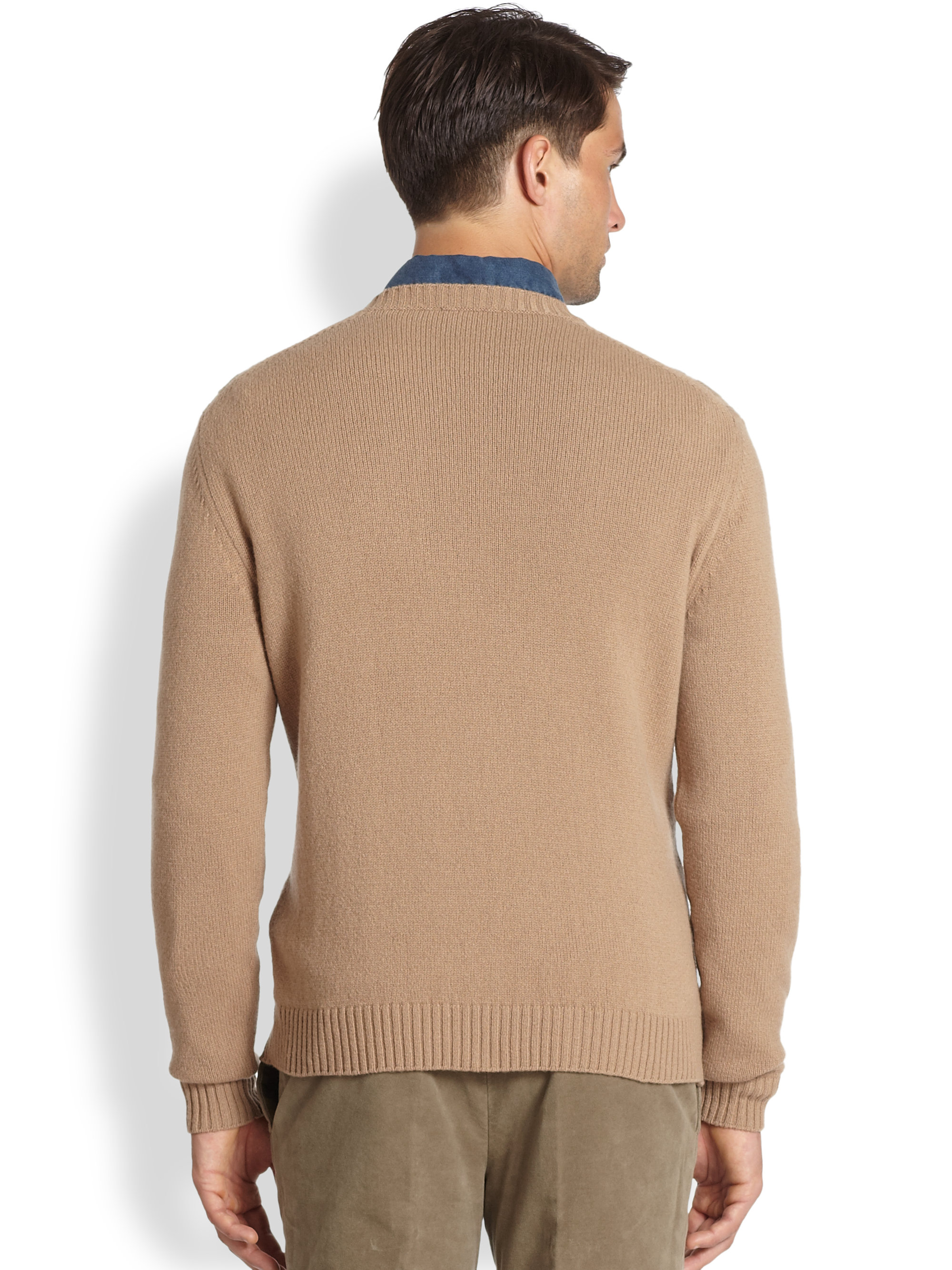 Lyst - Slowear Zanone Wool Cable Knit Sweater in Natural for Men