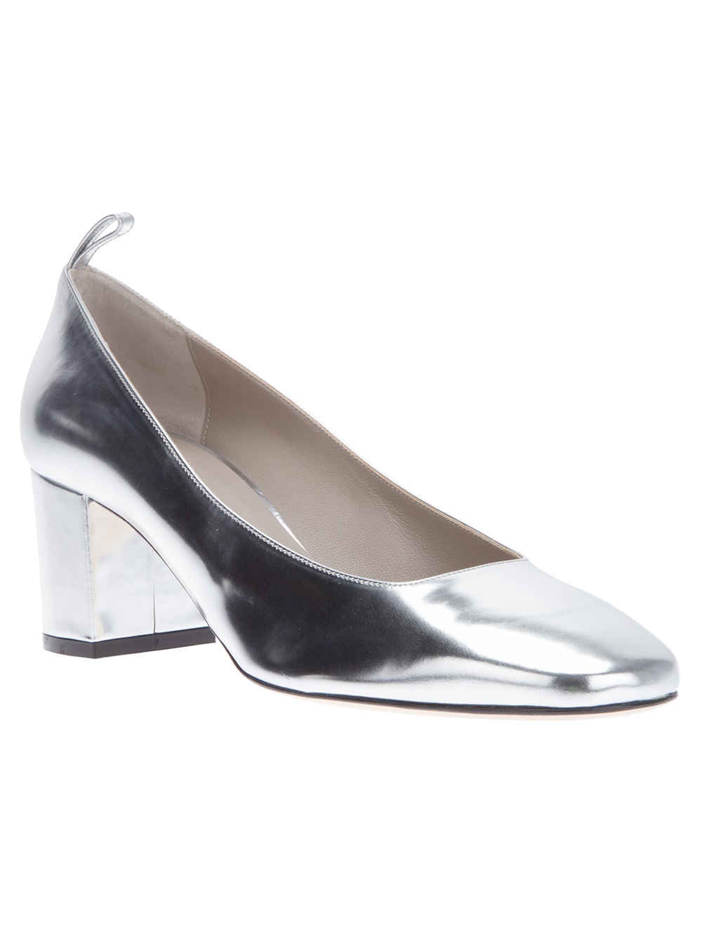womens silver block heels