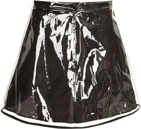 Topshop Clear Plastic Skirt in Black (clear) | Lyst