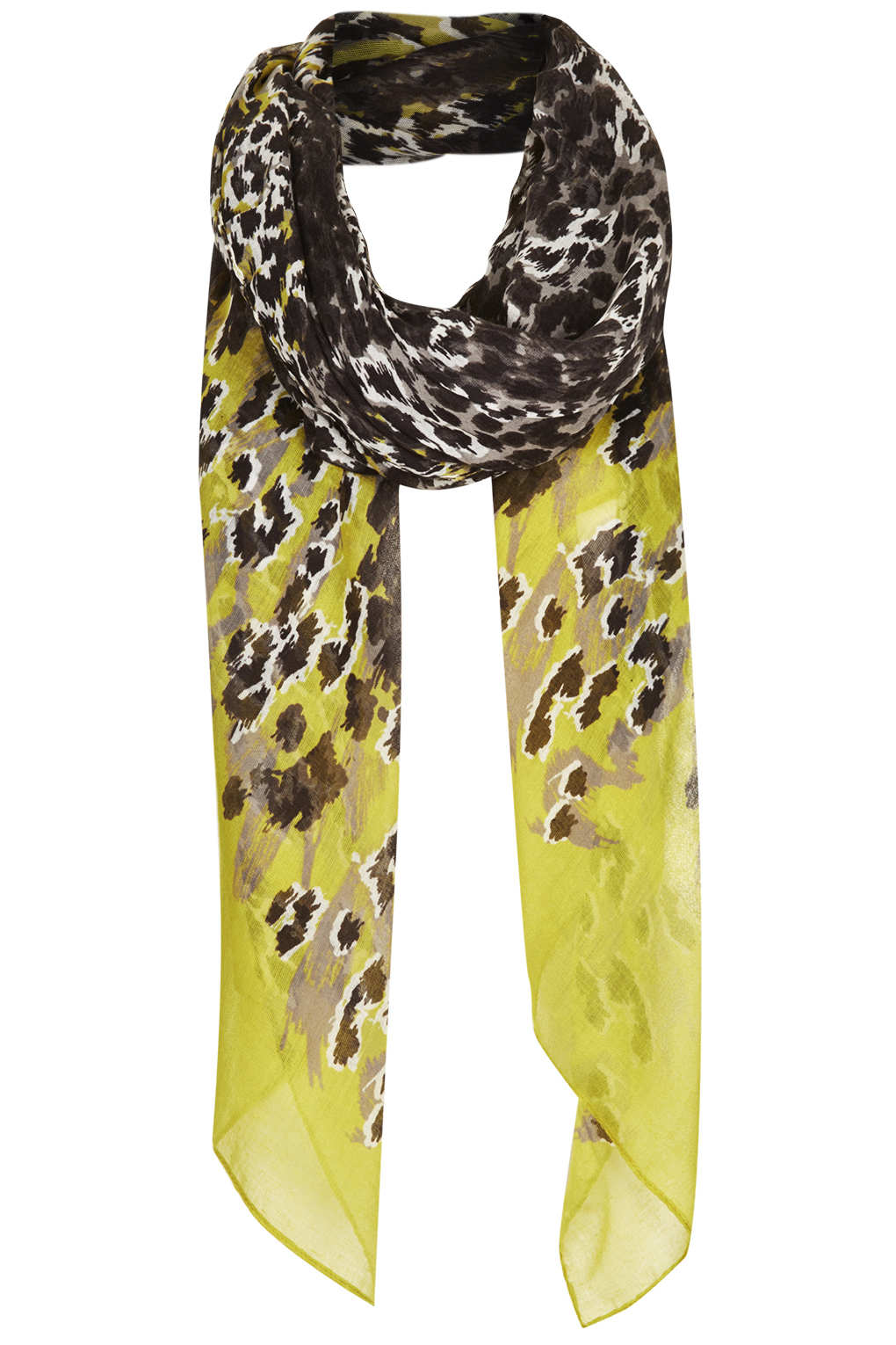 yellow print scarf