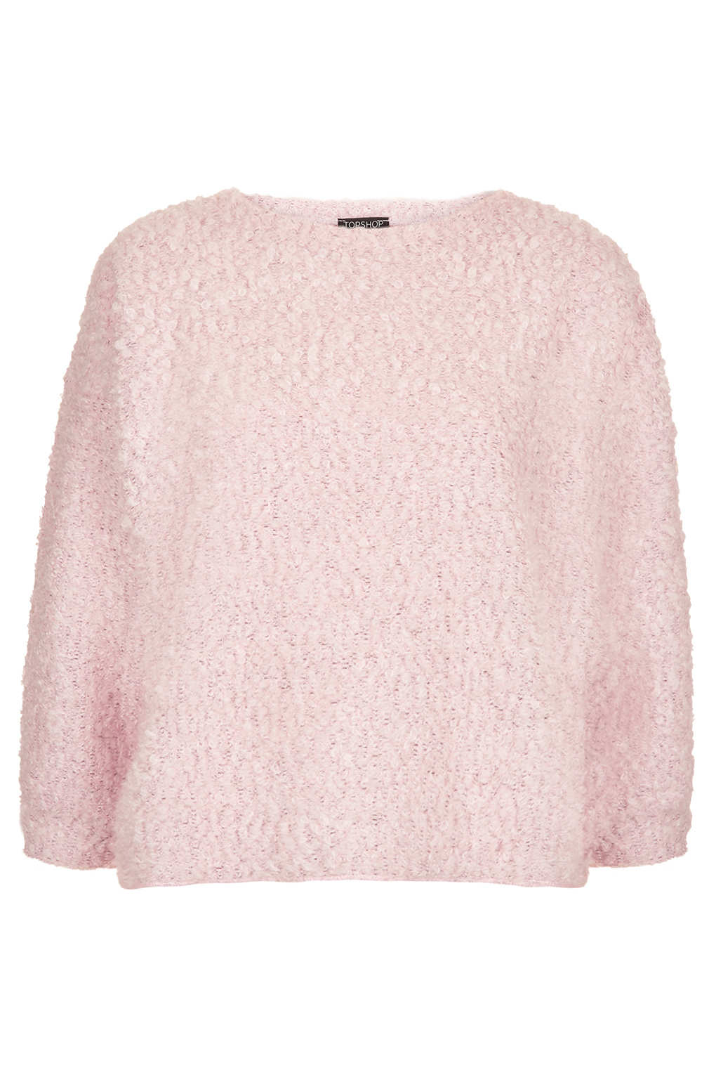 TOPSHOP Fluffy Sweat in Pink - Lyst
