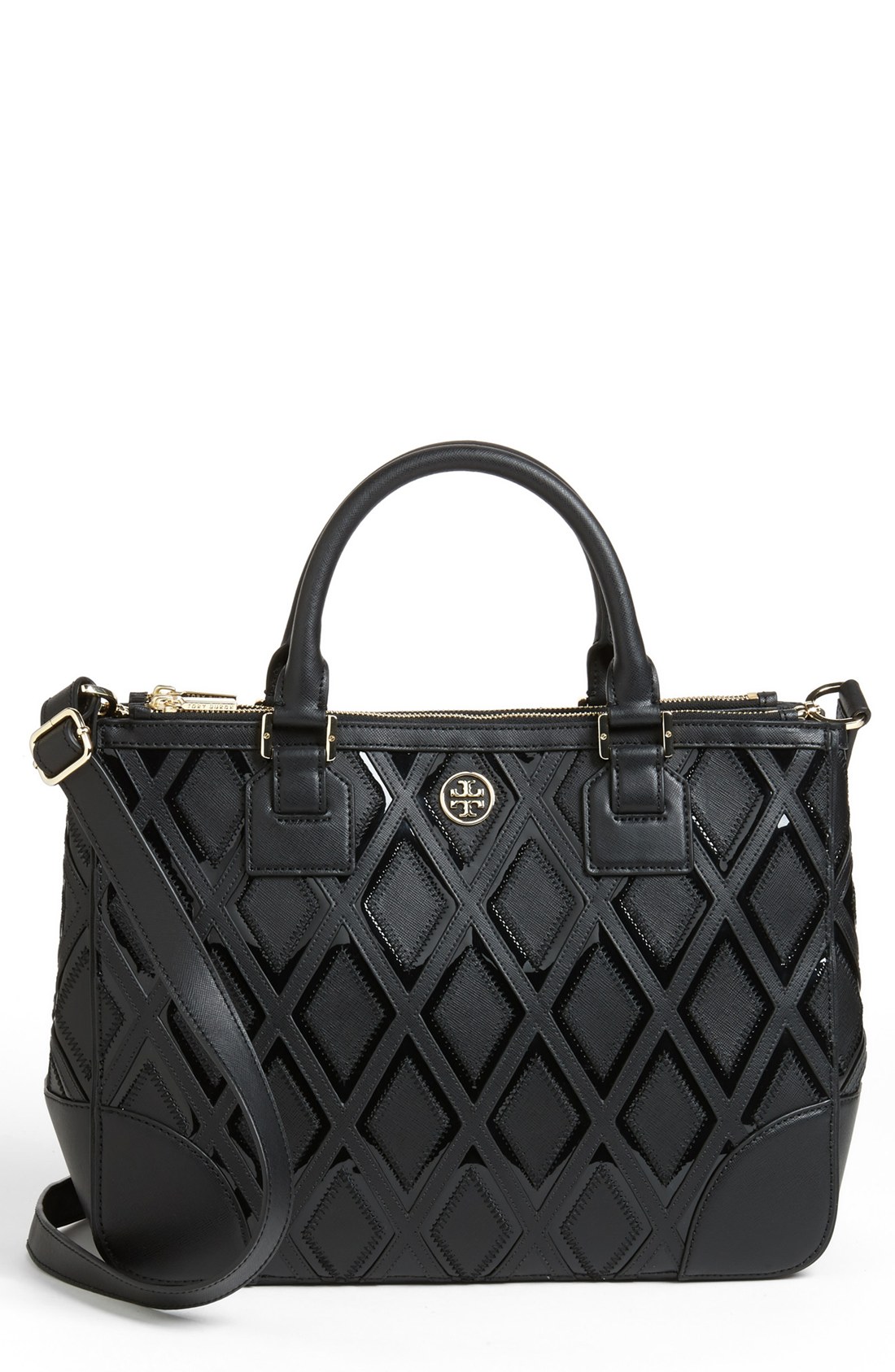 tory burch robinson large zip tote