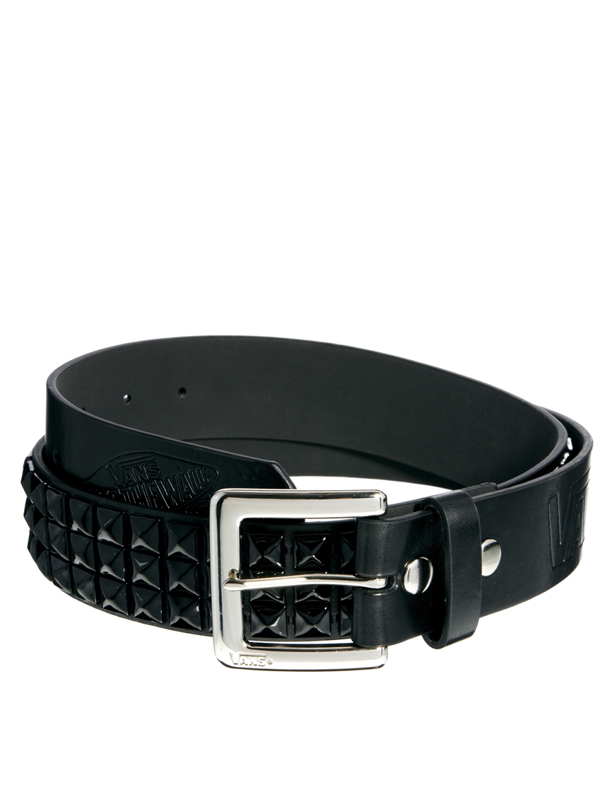 vans studded leather belt
