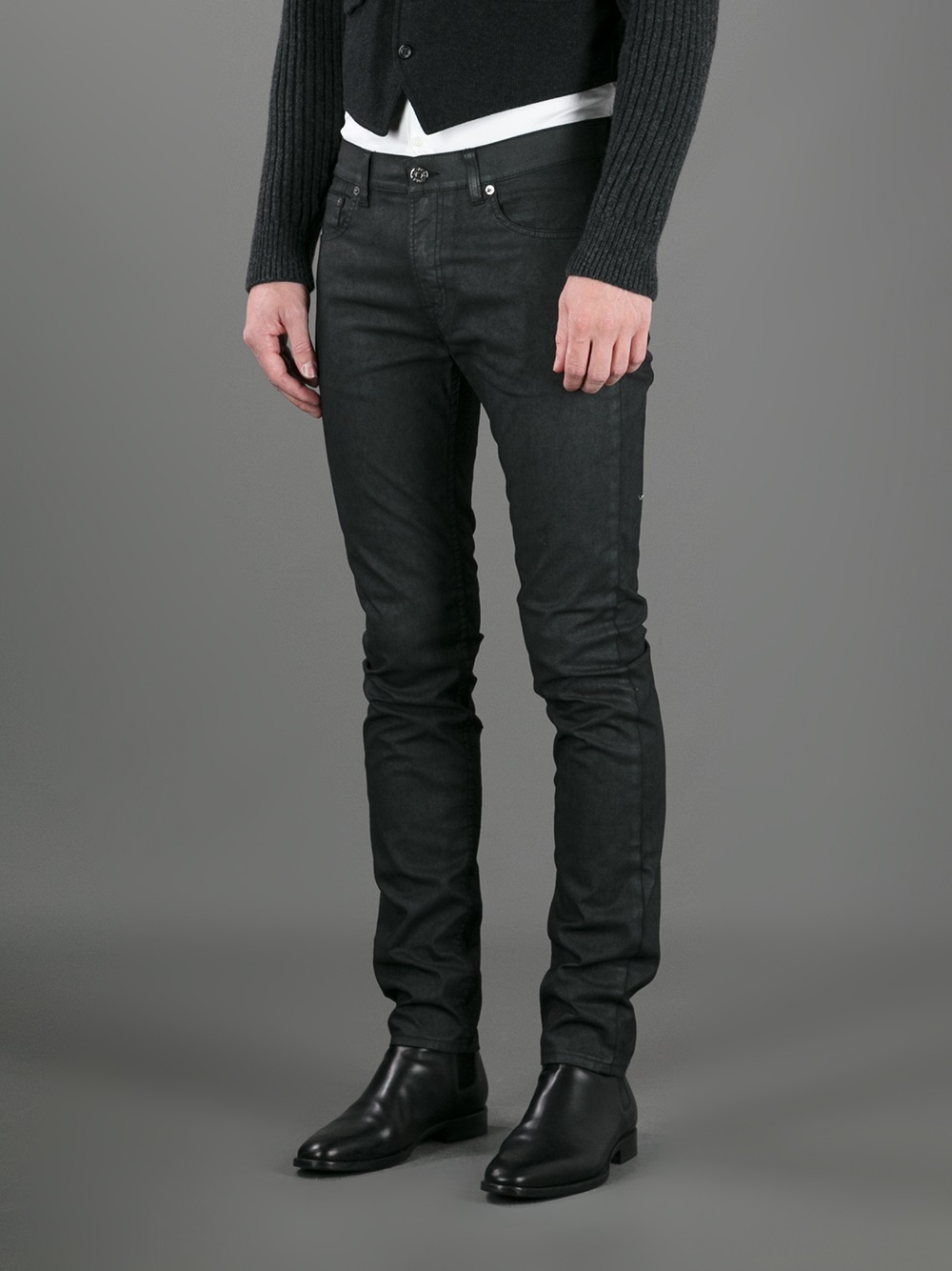 Acne Studios Ace Pleather Jean in Black for Men - Lyst