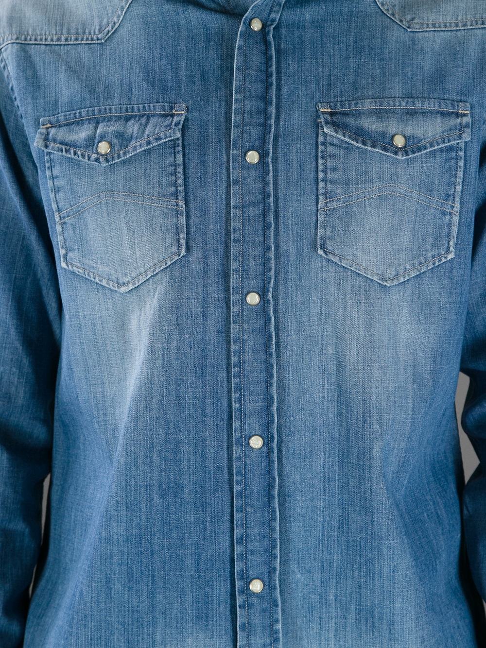 Armani Jeans Denim Shirt in Blue for Men - Lyst