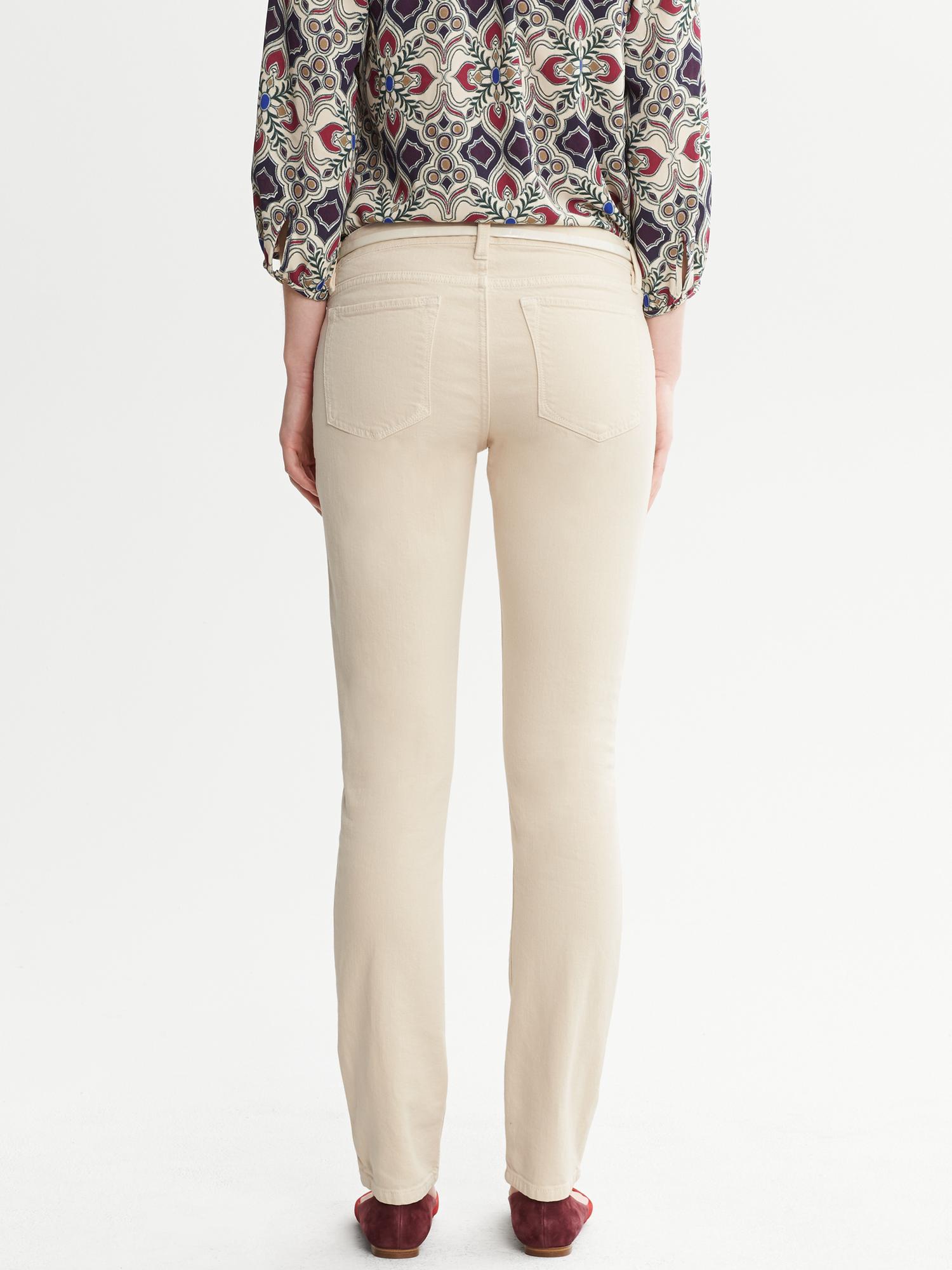 cream skinny jeans