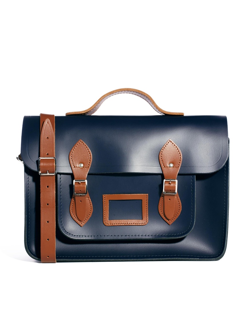 Cambridge Satchel Company The 15 Designer Leather Satchel in Blue for ...