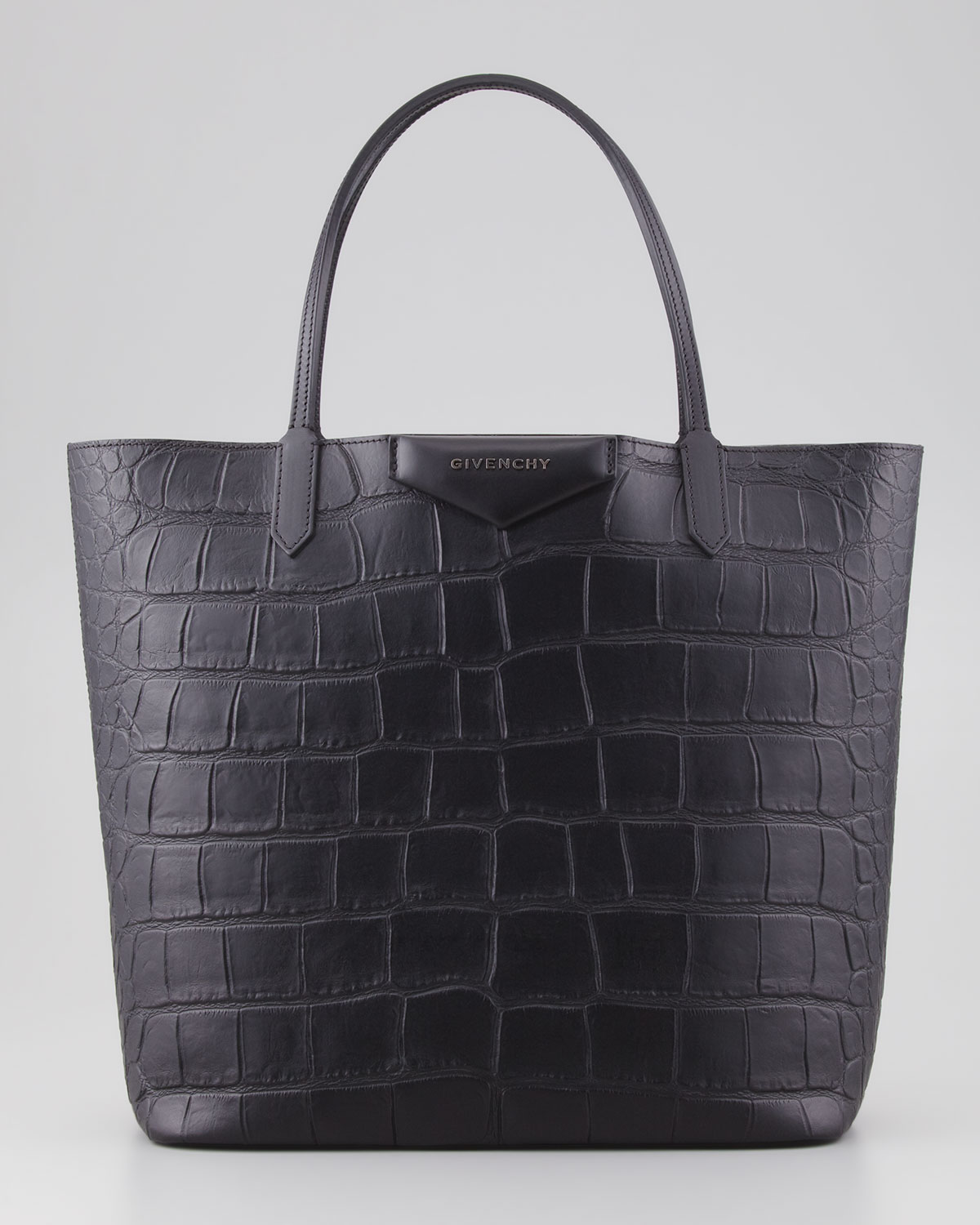 Givenchy Antigona Medium Crocodilestamped Shopper Bag Black Lyst