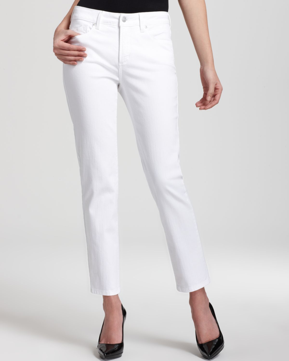 nydj white ankle jeans