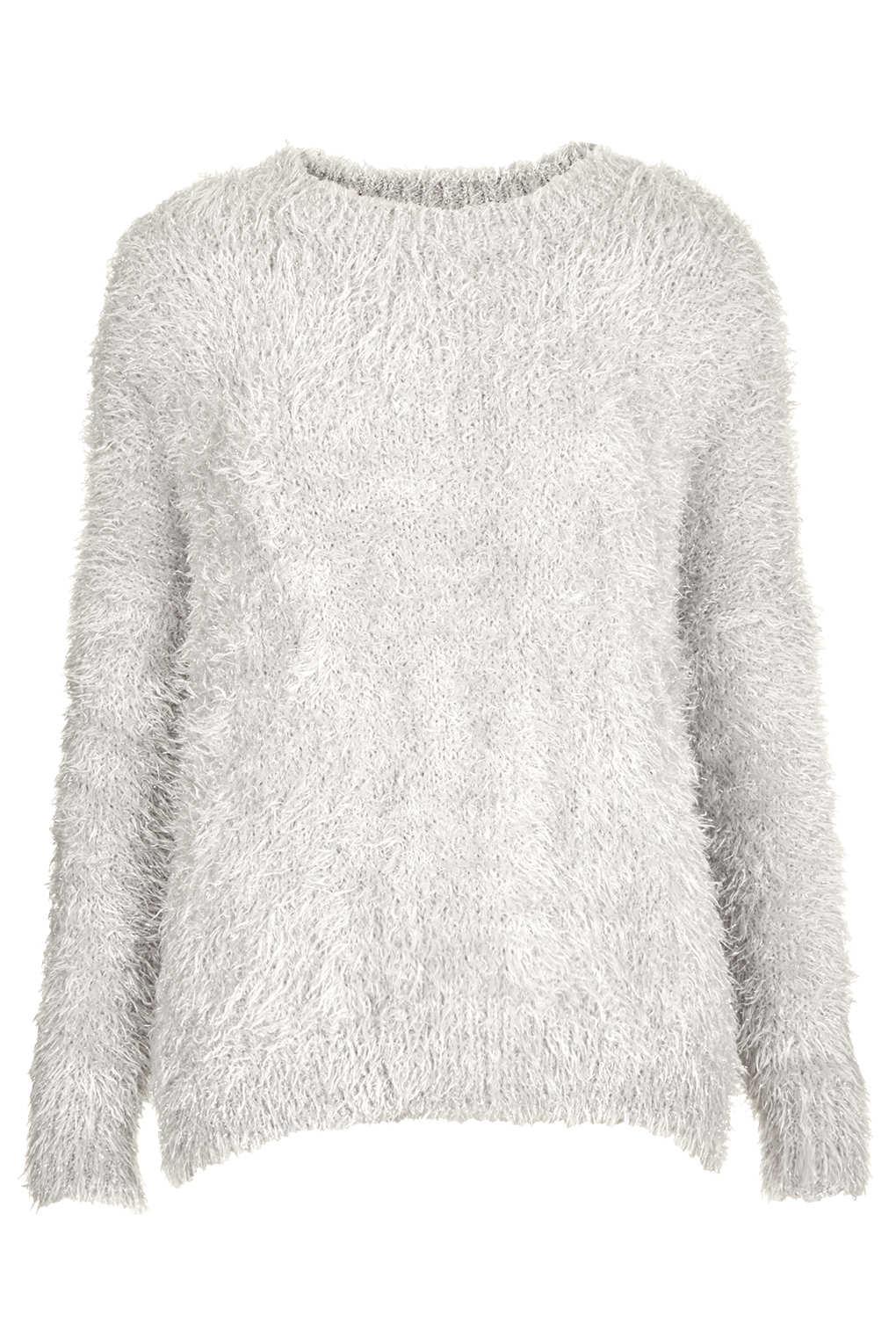 TOPSHOP Knitted Cloud Fluffy Jumper in Silver (White) - Lyst