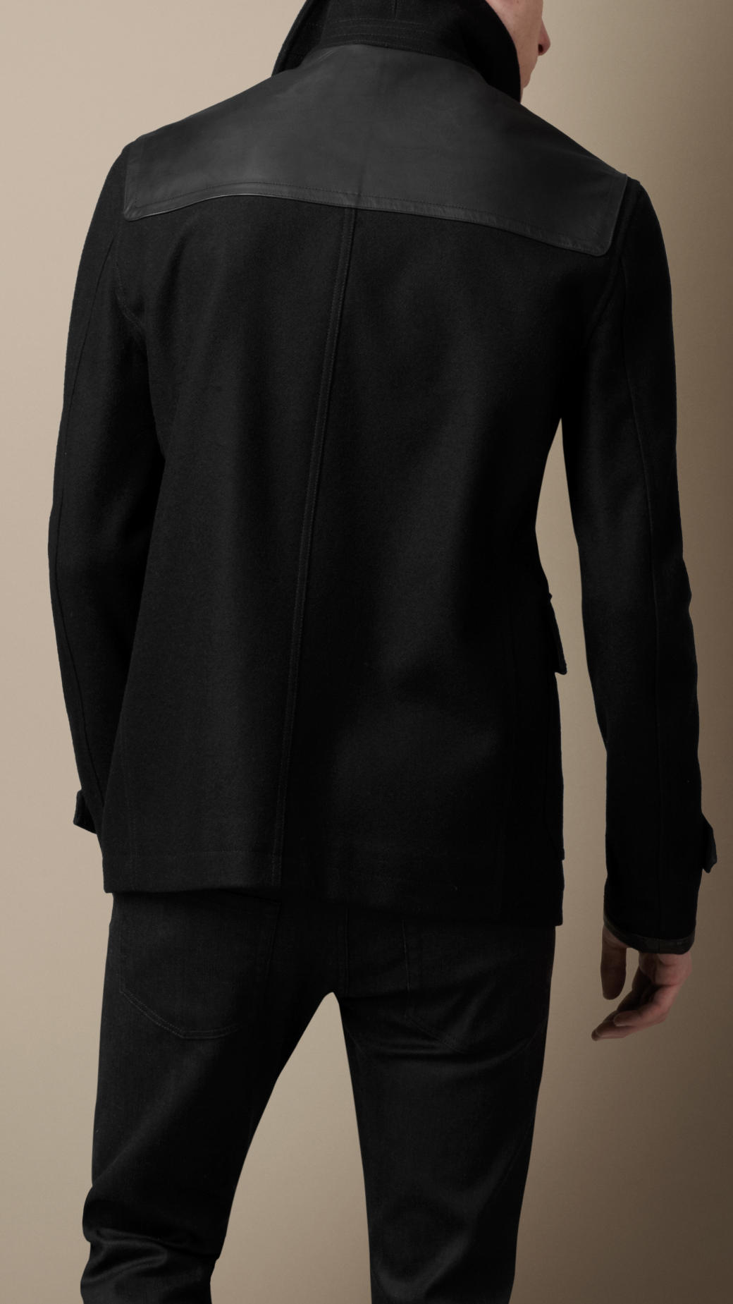 mens black donkey jacket