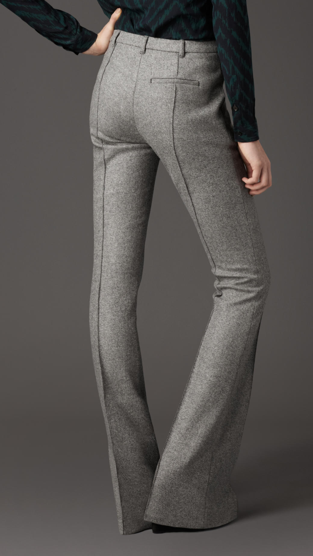 grey bootcut pants
