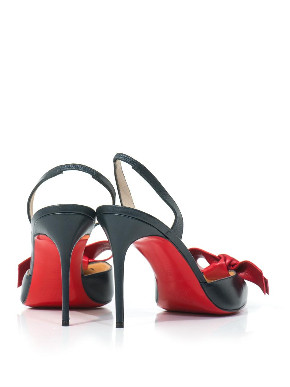 Christian Louboutin Washington Kid Bow front Shoes in Blue Christian Louboutin Washington Kid Bow front Shoes in Blue