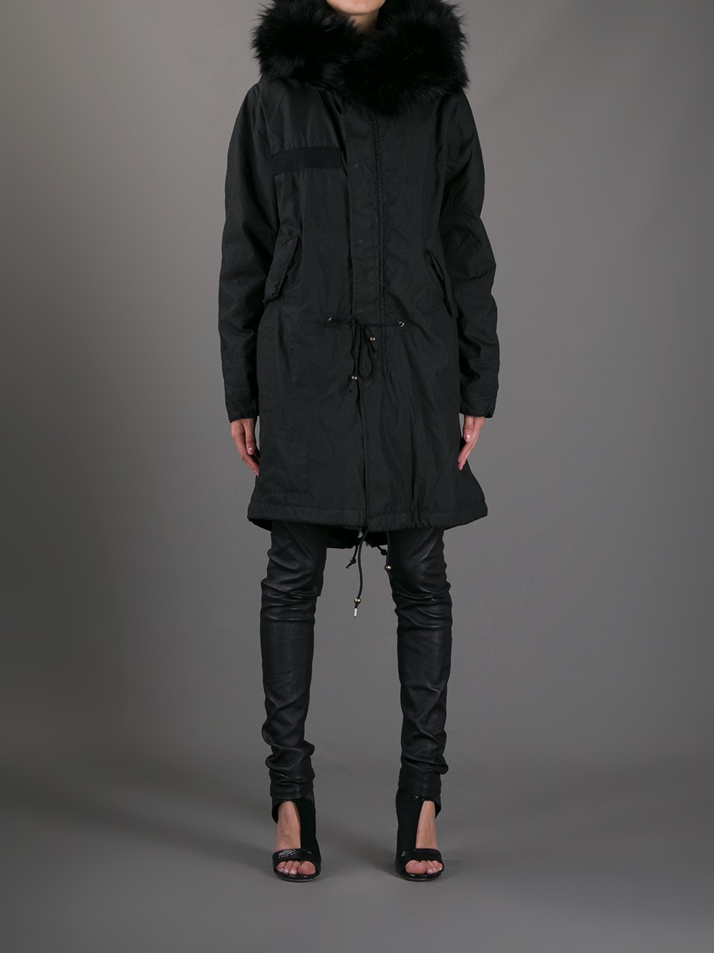 Lyst Mr & Mrs Italy Fur Lined Parka in Black